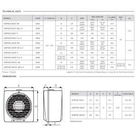 VORTICE VARIO ÇİFT YÖNLÜ OTOMATİK PANJURLU FANLAR